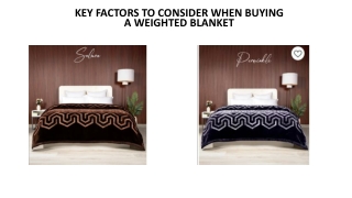 Key Factors to Consider When Buying a Weighted Blanket