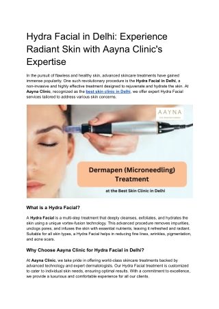 Dermapen treatment