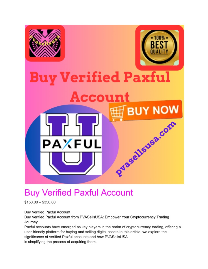 buy verified paxful account