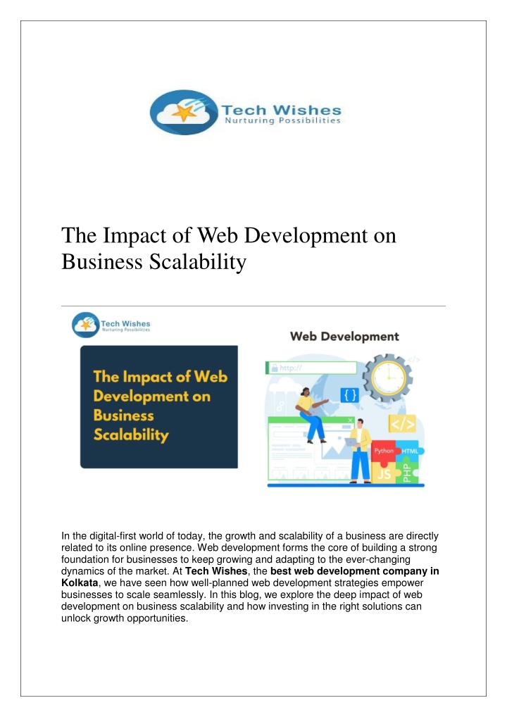 the impact of web development on business