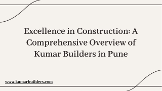 Best Builders Pune - Kumar Builders