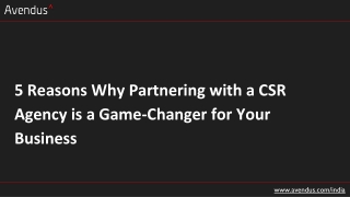 5 Reasons Why Partnering with a CSR Agency is a Game-Changer for Your Business