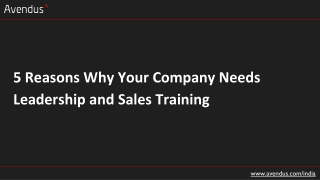 5 Reasons Why Your Company Needs Leadership and Sales Training