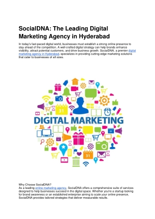 SocialDNA  The Leading Digital Marketing Agency in Hyderabad