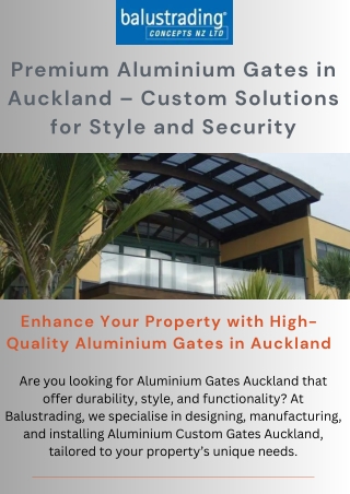 premium aluminium gates in auckland custom