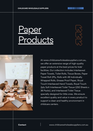 Paper Products - Childcare Wholesale Suppliers