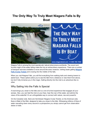 The Only Way To Truly Meet Niagara Falls Is By Boat