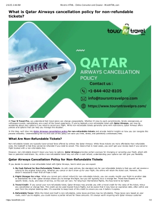 What is Qatar Airways cancellation policy for non-refundable tickets?