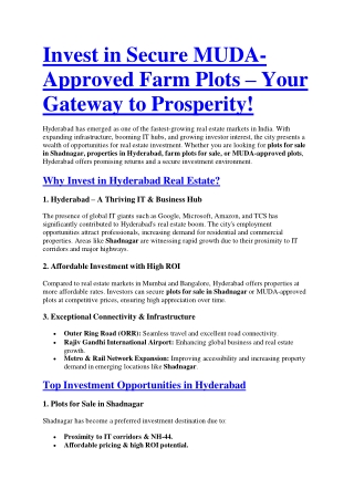 invest in secure muda approved farm plots your gateway to prosperity