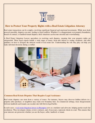 How to Protect Your Property Rights with a Real Estate Litigation Attorney