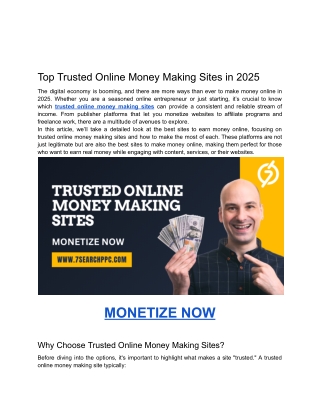 Top Trusted Online Money Making Sites in 2025