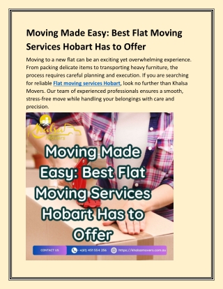 moving made easy best flat moving services hobart