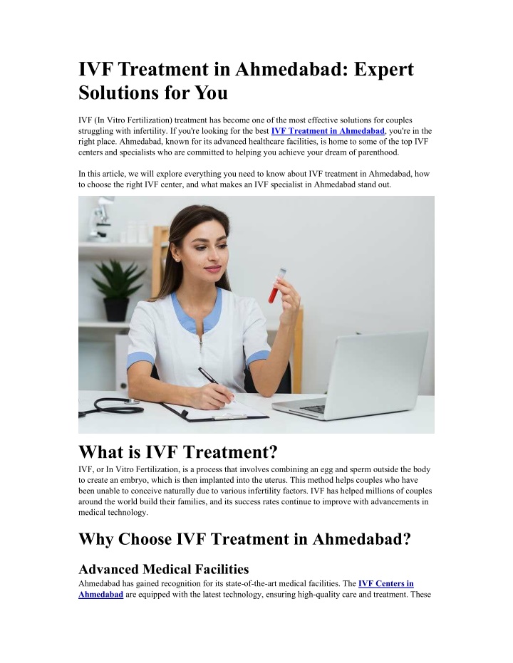 ivf treatment in ahmedabad expert solutions