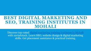 Best Digital Marketing and SEO, Training Institutes