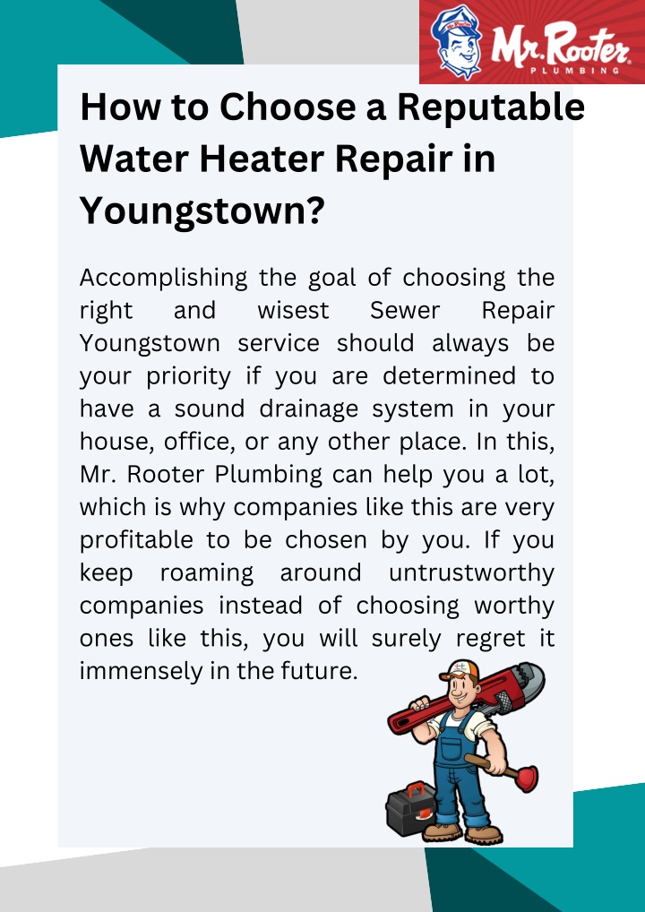 how to choose a reputable water heater repair