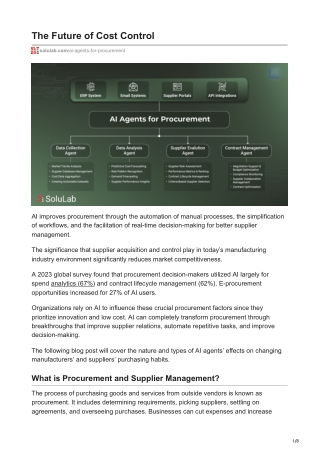 The Role of an AI Agents for Procurement