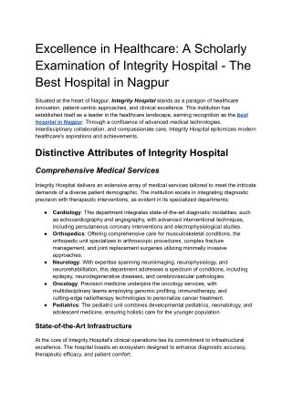 BEST HOSPITAL IN NAGPUR
