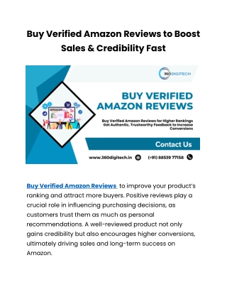 Buy Verified Amazon Reviews to Boost Your Product Sales