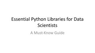essential python libraries for data scientists
