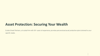 asset protection securing your wealth