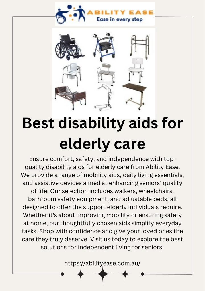 best disability aids for elderly care ensure