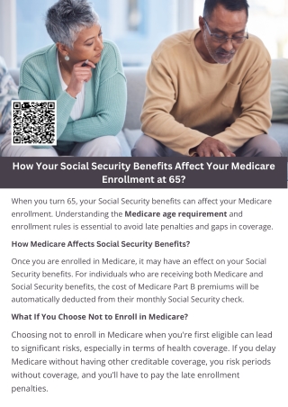 How Your Social Security Benefits Affect Your Medicare Enrollment at 65?