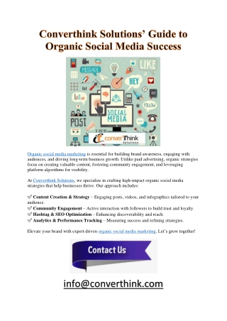 Converthink Solutions Guide to Organic Social Media Success-compressed
