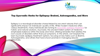 Top Ayurvedic Herbs for Epilepsy: Brahmi, Ashwagandha, and More