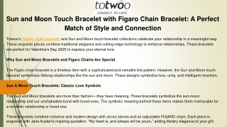 Sun and Moon Touch Bracelet with Figaro Chain Bracelet A Perfect Match of Style and Connection