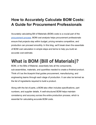 How to Accurately Calculate BOM Costs_ A Guide for Procurement Professionals (2)