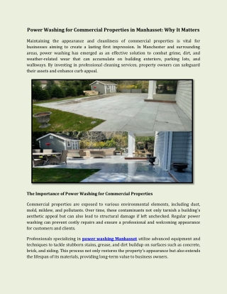 power washing for commercial properties