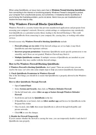 when using quickbooks an issue many users face