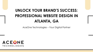 Unlock Your Brand’s Success Professional Website Design in Atlanta, GA