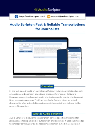 Professional Audio Scripts – Captivating & Powerful Content for Your Productions
