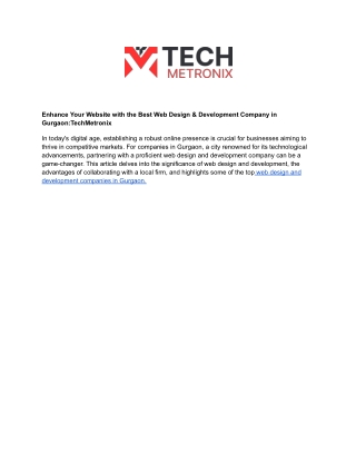 enhance your website with the best web design