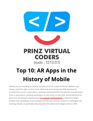 top 10 ar apps in the history of mobile