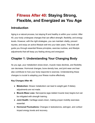 Fitness After 40