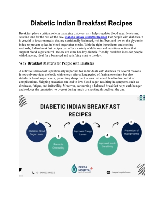 Diabetic Indian Breakfast Recipes