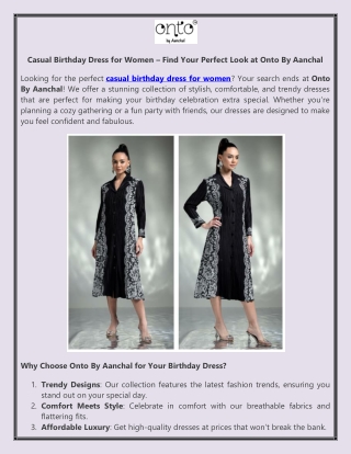 Casual Birthday dress for Women