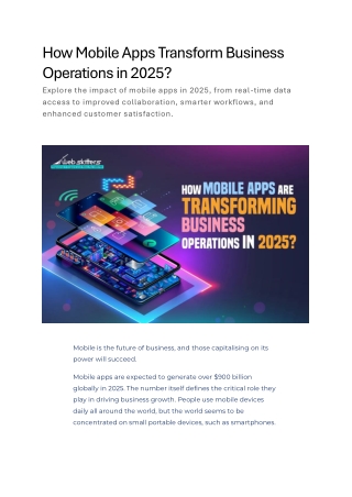 how mobile apps transform business operations