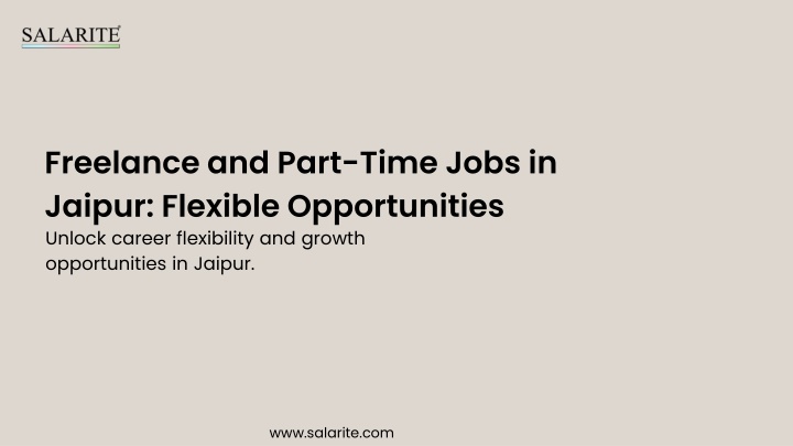 freelance and part time jobs in jaipur flexible