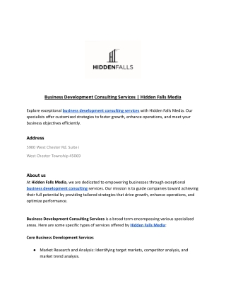 business development consulting services hidden