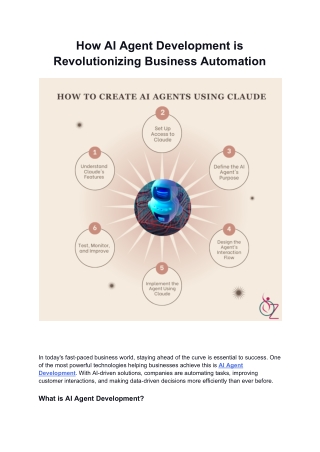 how ai agent development is revolutionizing