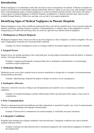 Identifying Signs of Medical Negligence in Phoenix Hospitals