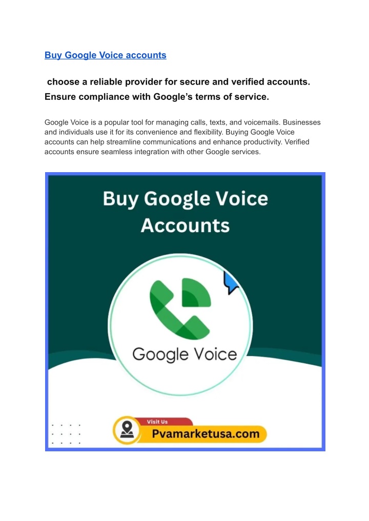 buy google voice accounts