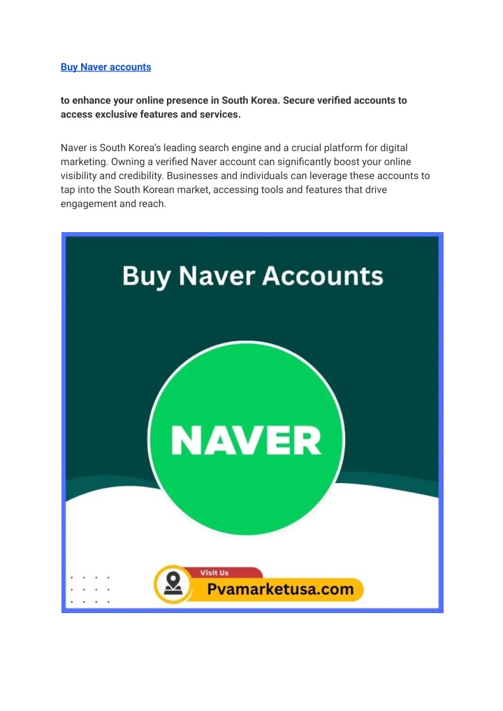 buy naver accounts