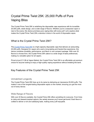 crystal prime twist 25k 25 000 puffs of pure