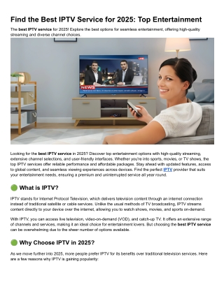 find the best iptv service for 2025