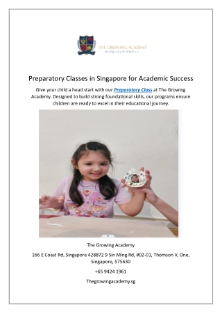 Preparatory Classes in Singapore for Academic Success