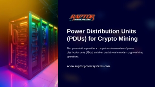 Why PDUs for Mining Are Essential for Optimized Crypto Operations